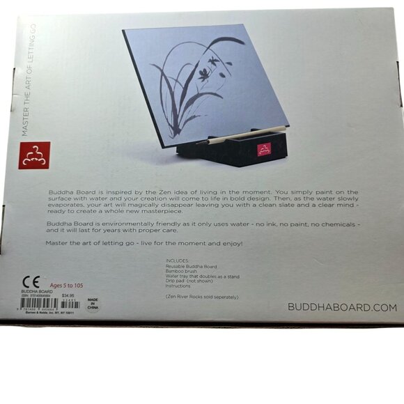 Original Buddha Board Art Set With Bamboo Brush & Stand zen relax stress paint - Picture 3 of 7